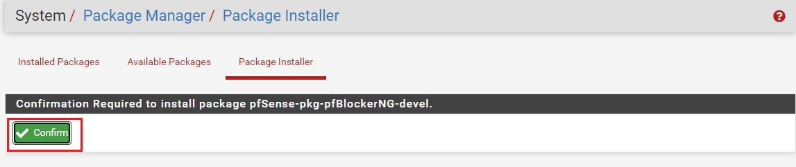 pfsense package